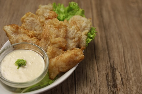 fish fillet with garlic sauce