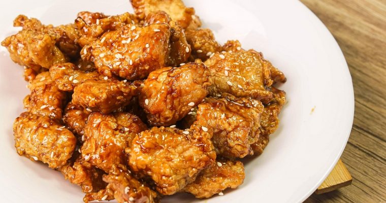Sweet Soy Garlic Chicken Popcorn (Chicken Poppers)