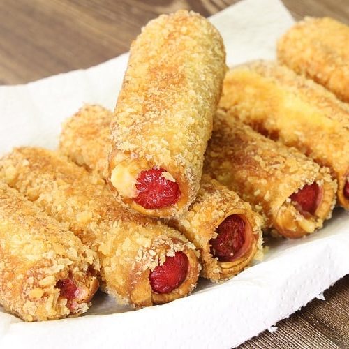 Meryendang Pinoy Recipe Hotdog Roll with Cheese Friend Cheap Menu