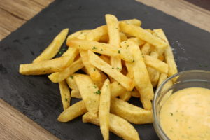 Crispy Fries With Cheese Sauce