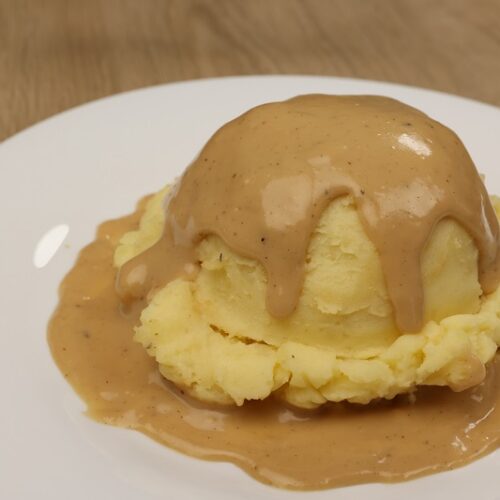 Mashed Potatoes with Gravy Sauce Recipe