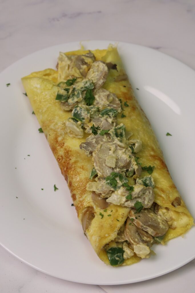 Mushroom And Cheese Omelette Recipe