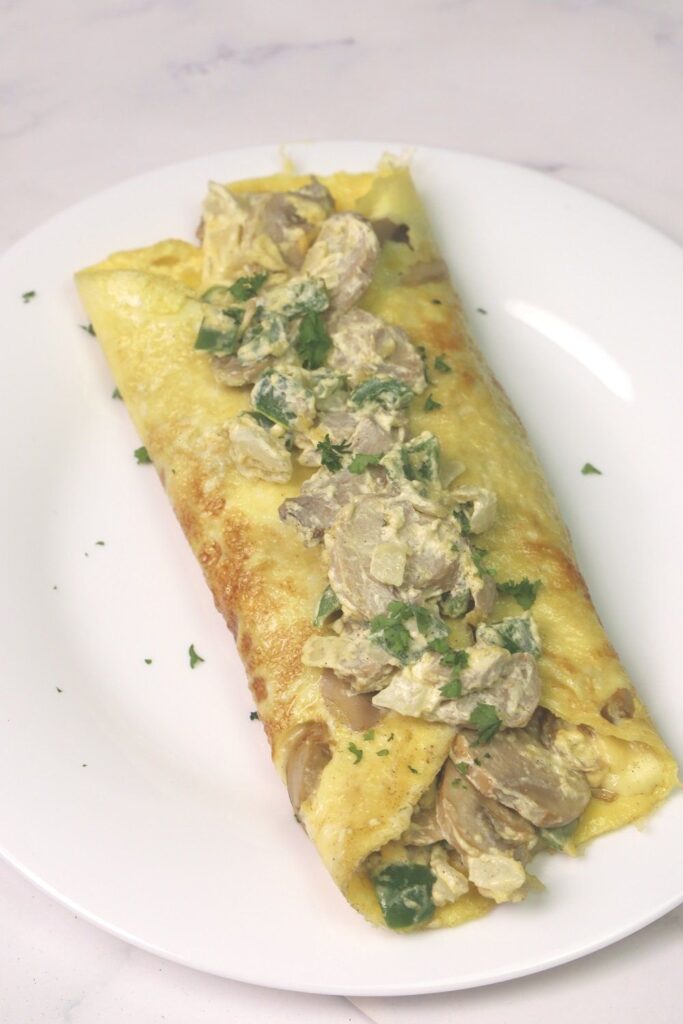Mushroom And Cheese Omelette Recipe